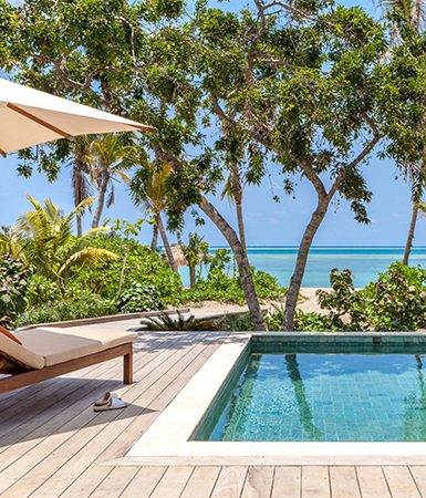 Six Senses Fiji Beachfront Pool Villa Deck | World Travel Magazine