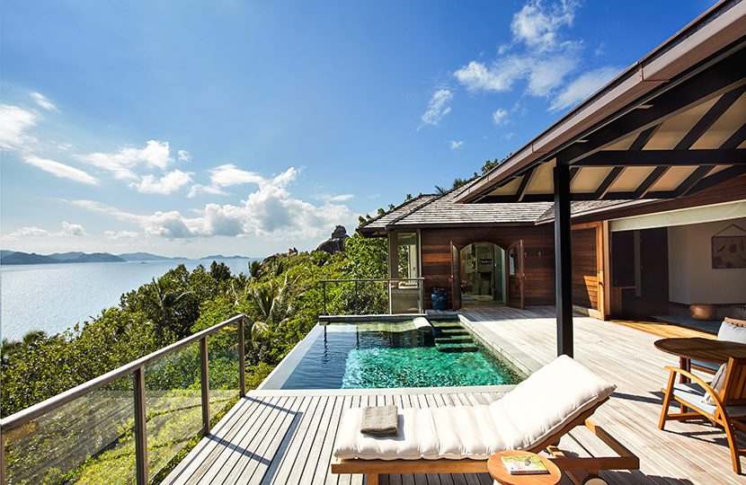 Six Senses Zil Pasyon Panorama Pool Villa deck | World Travel Magazine Six Senses Zil Pasyon Panorama Pool Villa deck