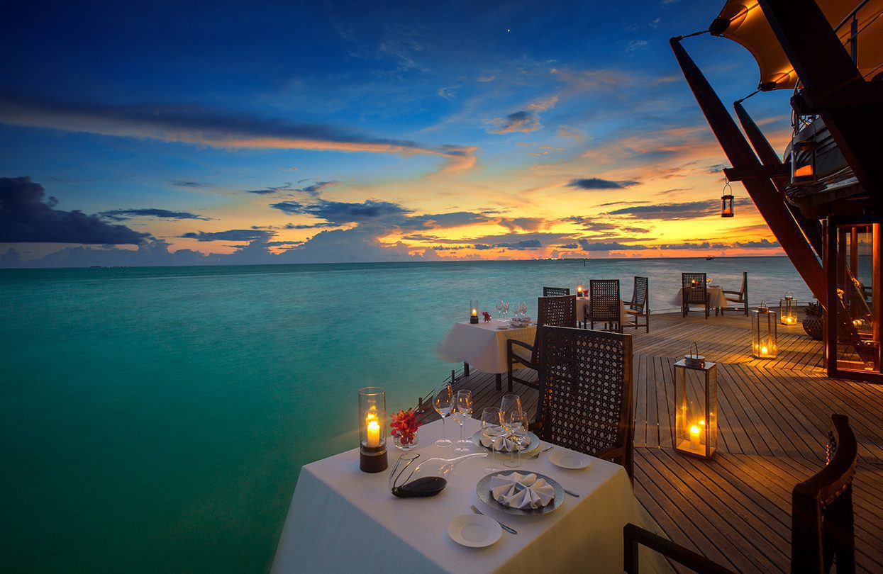 Baros Maldives Lighthouse Twilight | World Travel Magazine Baros Maldives Lighthouse Twilight