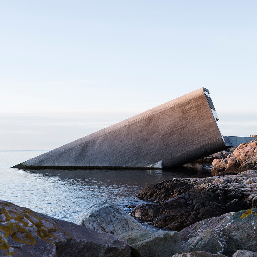 Under elegently juts out of the freezing waters of the North Atlantic, photo by Inger Marie Grini Bo Bedre Norge | World Travel Magazine Under elegently juts out of the freezing waters of the North Atlantic, photo by Inger Marie Grini Bo Bedre Norge
