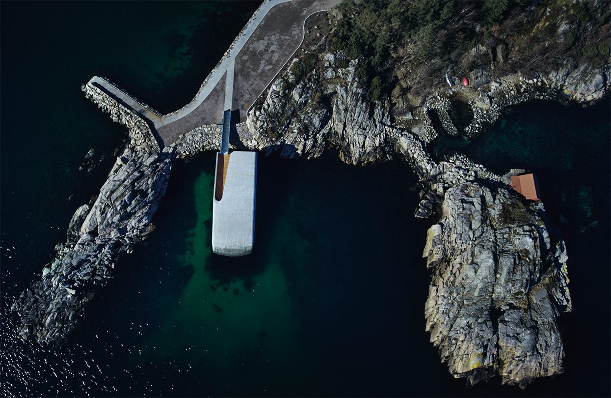 Ariel view of Under restaurant, photo by Andre Martinsen | World Travel Magazine Ariel view of Under restaurant, photo by Andre Martinsen