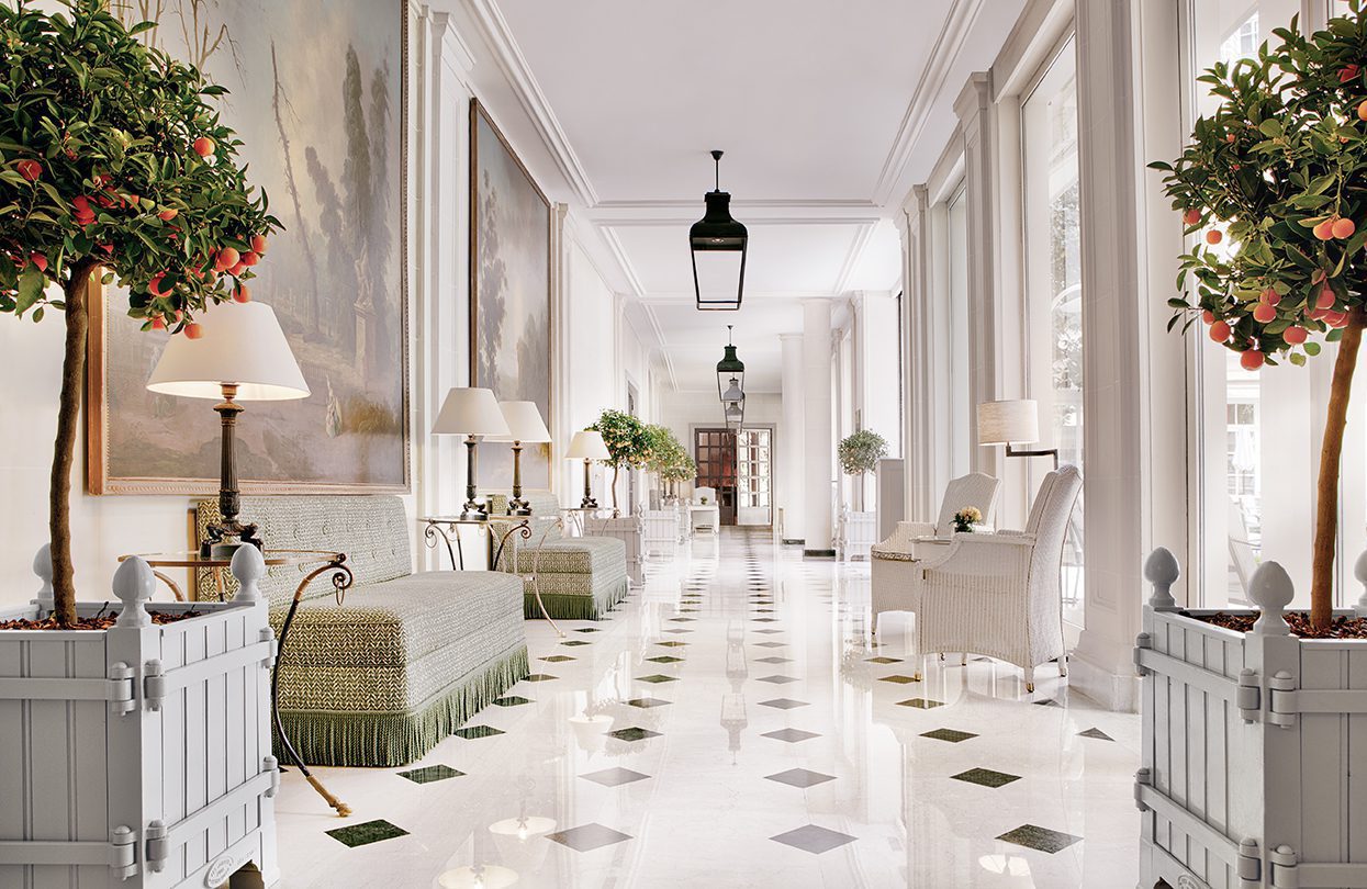 The sun-dappled colonnade of Le Bristol | World Travel Magazine The sun-dappled colonnade of Le Bristol