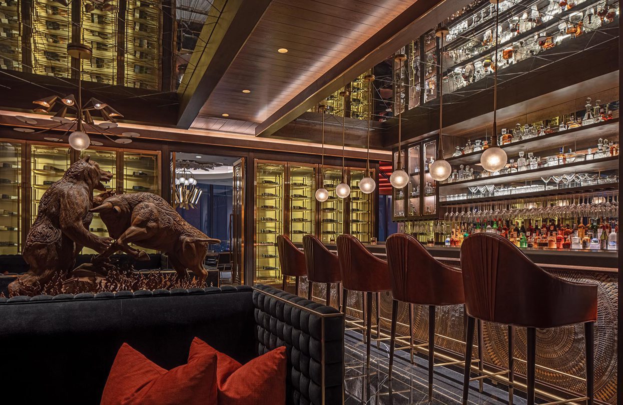 Waldorf Astoria Bangkok Bull Bear bar area | World Travel Magazine Waldorf Astoria Bangkok Bull Bear bar area