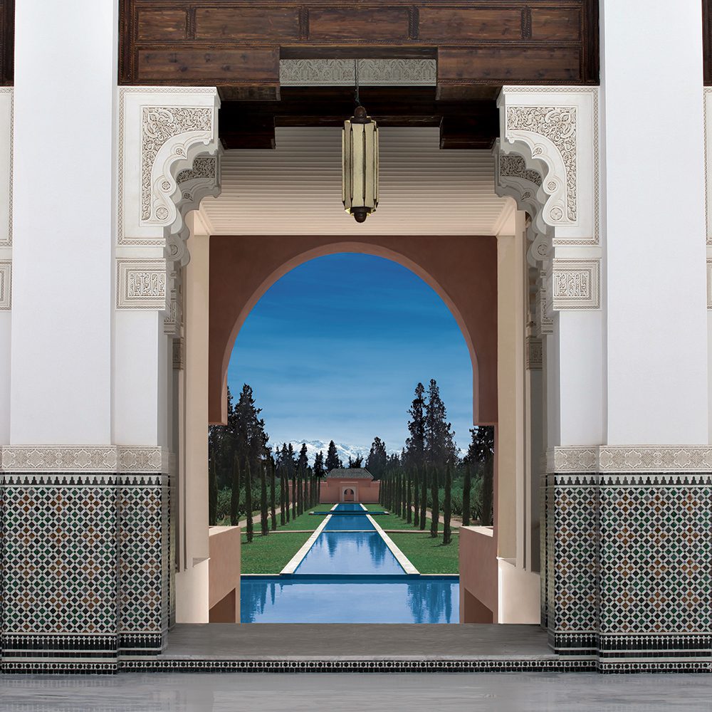 Garden and mountain views at The Oberoi Marrakech | World Travel Magazine Garden and mountain views at The Oberoi Marrakech