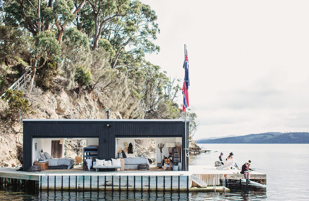 The waterfront boathouse of Satellite Island, Photo by Luisa Brimble | World Travel Magazine The waterfront boathouse of Satellite Island, Photo by Luisa Brimble