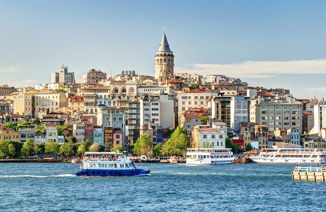Beautiful panoramic view of the old district of Istanbul, Galata Tower in the background & ships sailing on the Golden Horn by Viacheslav Lopatin | World Travel Magazine Beautiful panoramic view of the old district of Istanbul, Galata Tower in the background & ships sailing on the Golden Horn by Viacheslav Lopatin
