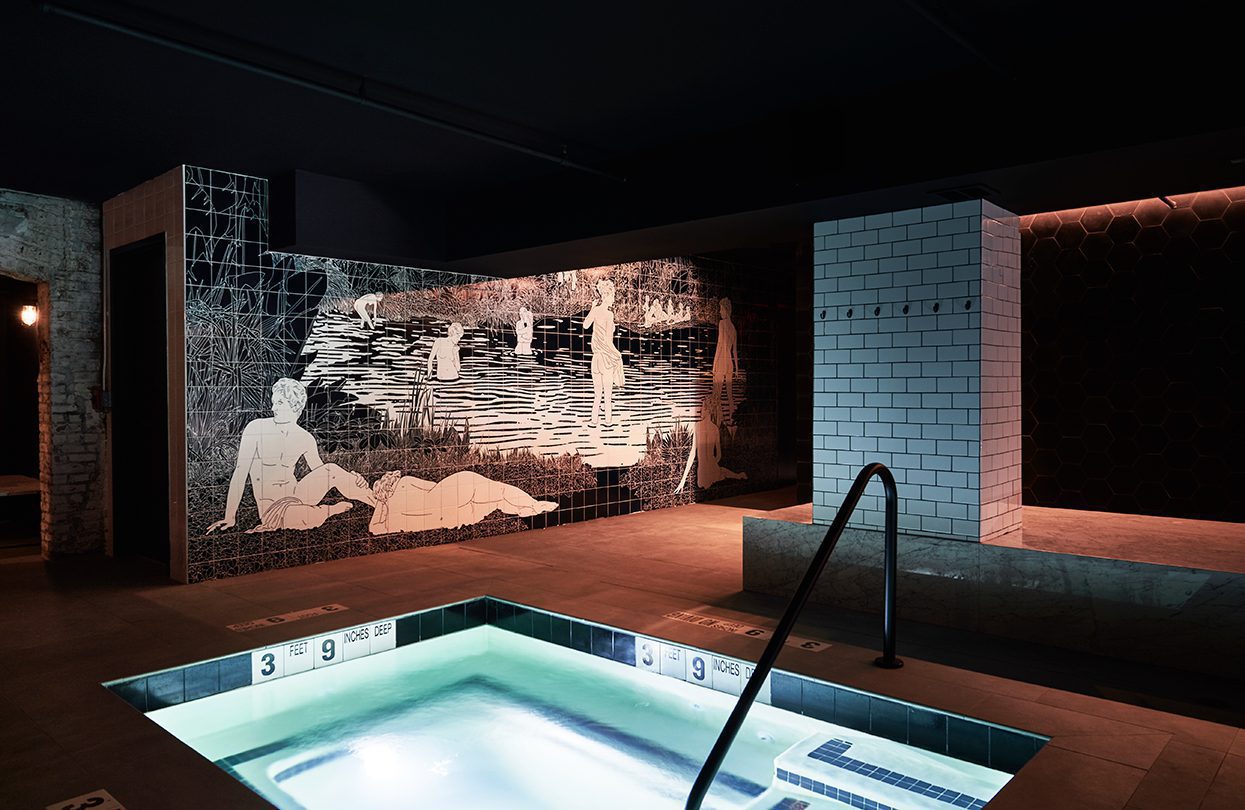 BATHHOUSE Mural Adrian Gaut | World Travel Magazine BATHHOUSE Mural Adrian Gaut