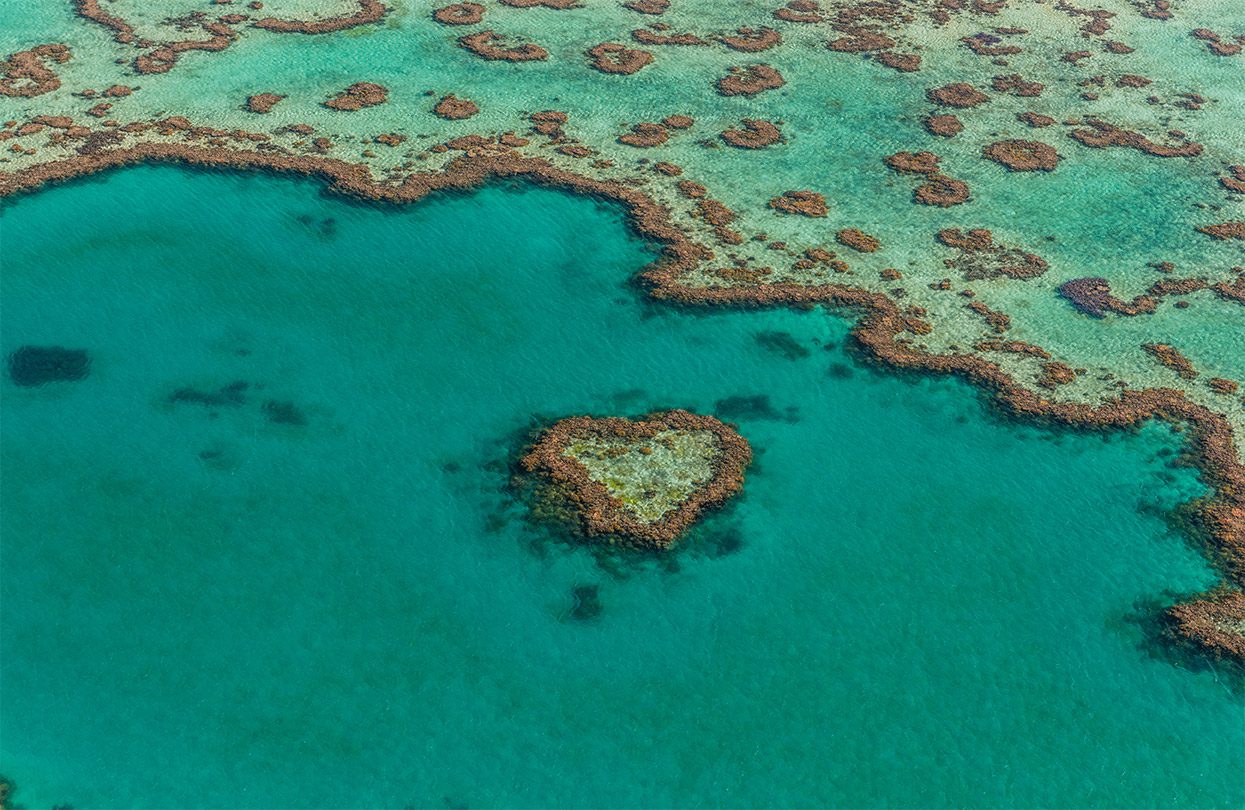 The heart of the Great Barrier Reef, Heart Reef, photo by Mia Glastonbury, Tourism and Events Queensland | World Travel Magazine The heart of the Great Barrier Reef, Heart Reef, photo by Mia Glastonbury, Tourism and Events Queensland