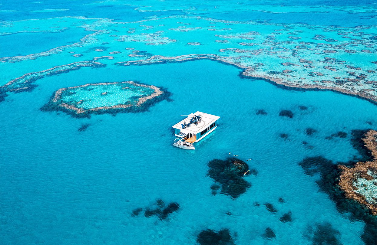 Helicopter flights offers visitors the ultimate scenic perspective of the reef, photo by Tourism and Events Queensland | World Travel Magazine Helicopter flights offers visitors the ultimate scenic tour of the reef, photo by Tourism and Events Queensland
