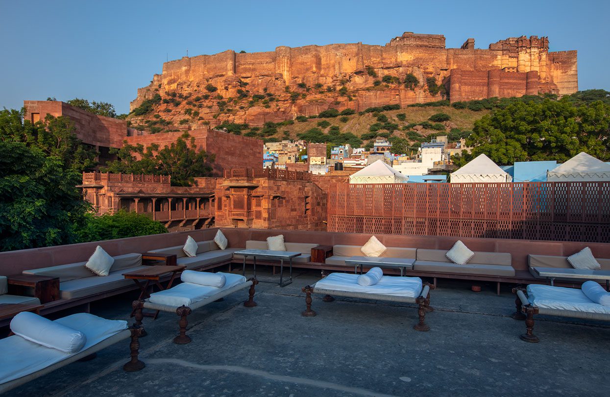 Rooftop Bar, Mehrangarh Fort - RAAS Jodhpur, photo credits RAAS Jodhpur | World Travel Magazine Rooftop Bar, Mehrangarh Fort - RAAS Jodhpur, photo credits RAAS Jodhpur
