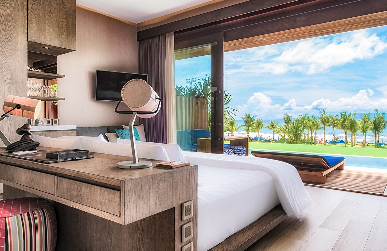A spacious beachfront pool suite at Hotel Komune, image by Peter Mylonas | World Travel Magazine A spacious beachfront pool suite at Hotel Komune, image by Peter Mylonas