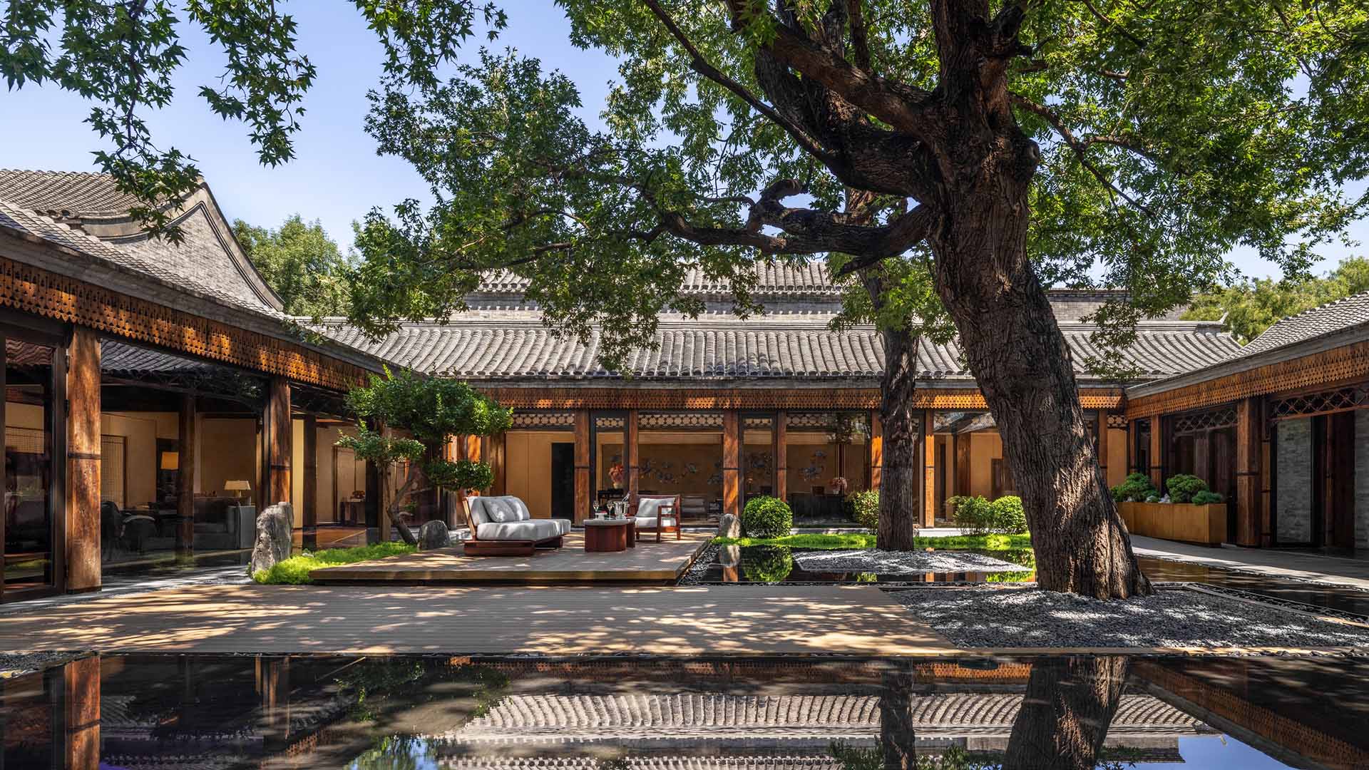 Mandarin Oriental Qianmen's Lobby courtyard