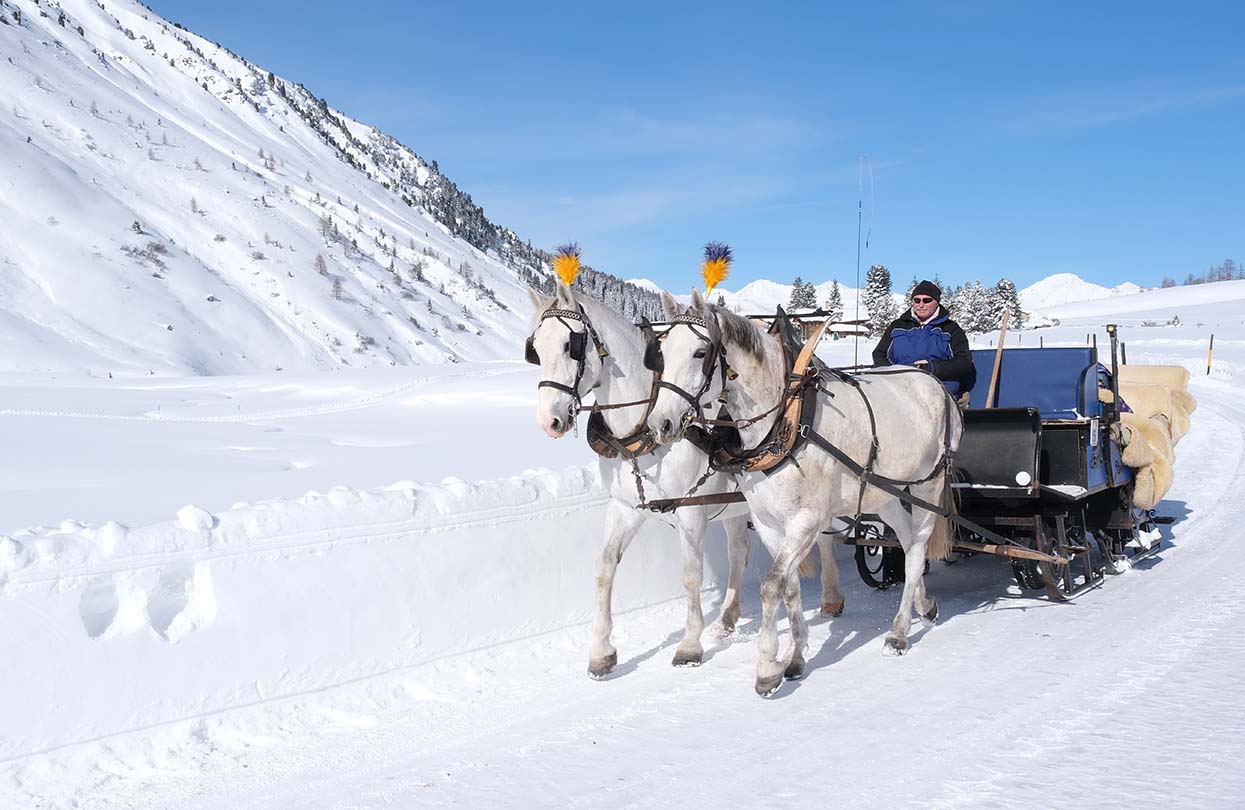 In true winter wonderland fashion indulge in a horse carriage ride in snow when at Davos Klosters, Image Copyright Marcel Giger | World Travel Magazine In true winter wonderland fashion indulge in a horse carriage ride in snow when at Davos Klosters, Image Copyright Marcel Giger