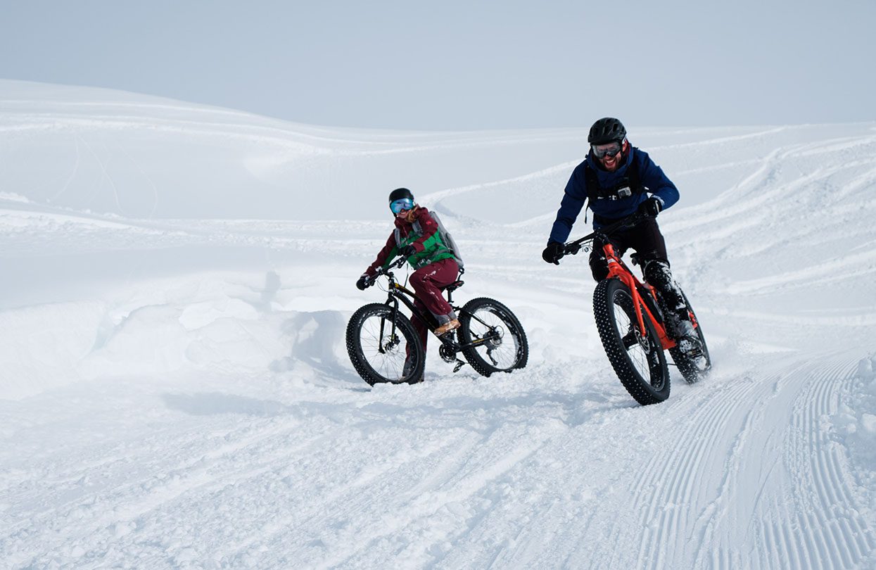 Race downhill on a fat-bike in Davos Klosters this winter, Image Copyright Adriano Spiccia | World Travel Magazine Race downhill on a fat-bike in Davos Klosters this winter, Image Copyright Adriano Spiccia