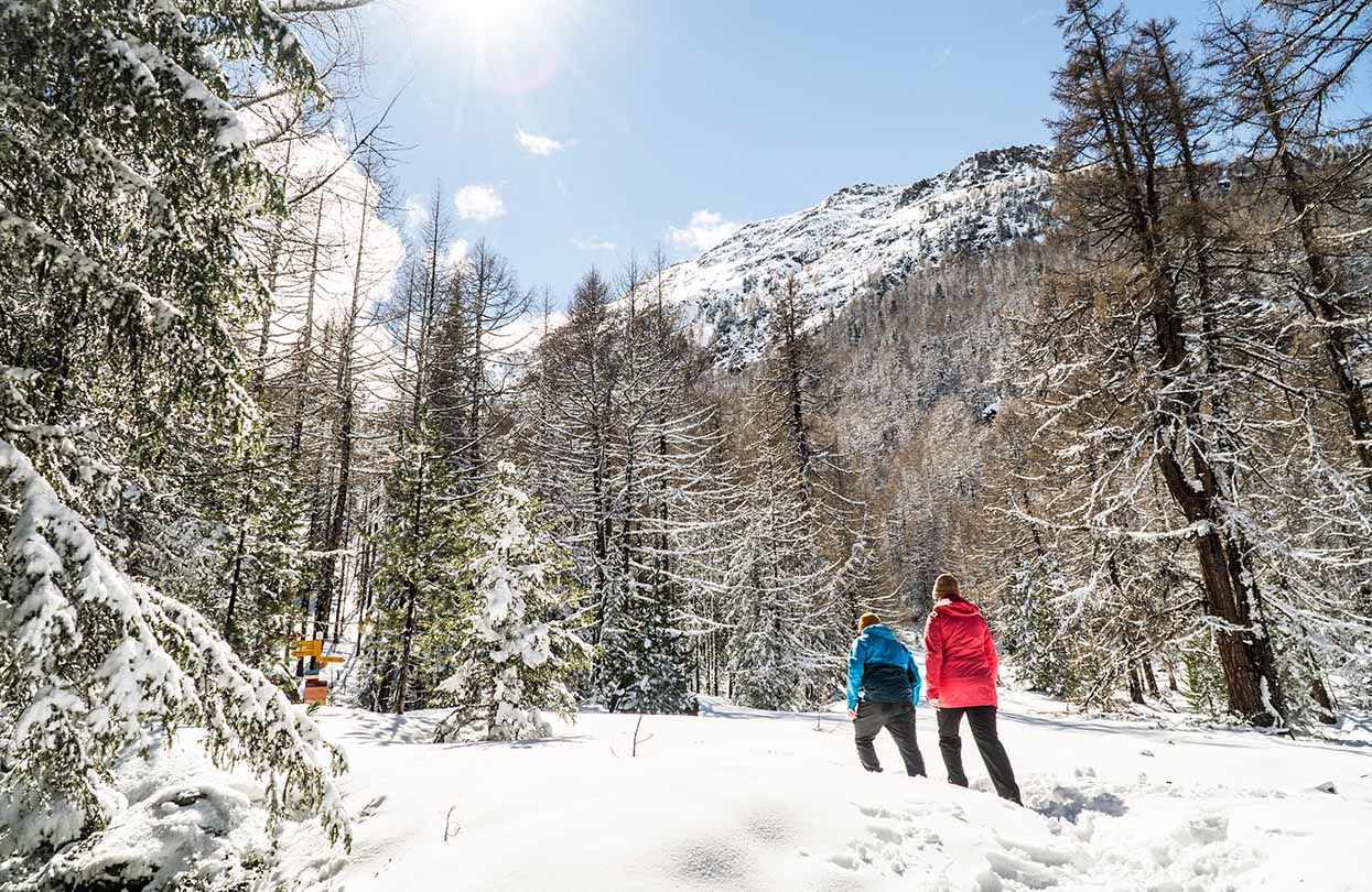 Winter hike in Saas Valley, Image Copyright Saastal Tourismus AG | World Travel Magazine Winter hike in Saas Valley, Image Copyright Saastal Tourismus AG